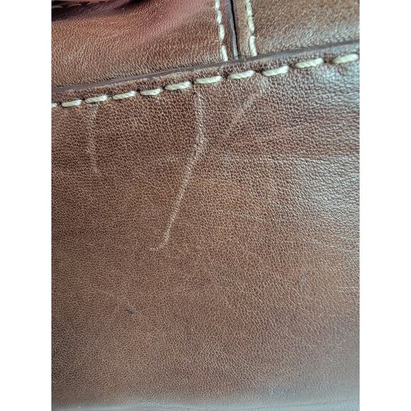 FOSSIL 1954 75082 Vtg Brown Leather Shoulder Hand Bag Purse 12X9X3 inch Women's - Picture 4 of 15